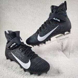Nike Alpha Menace Elite 2 WD P FlyKnit Black Cleats BV3298-001 Mens Sz 11 Wide
